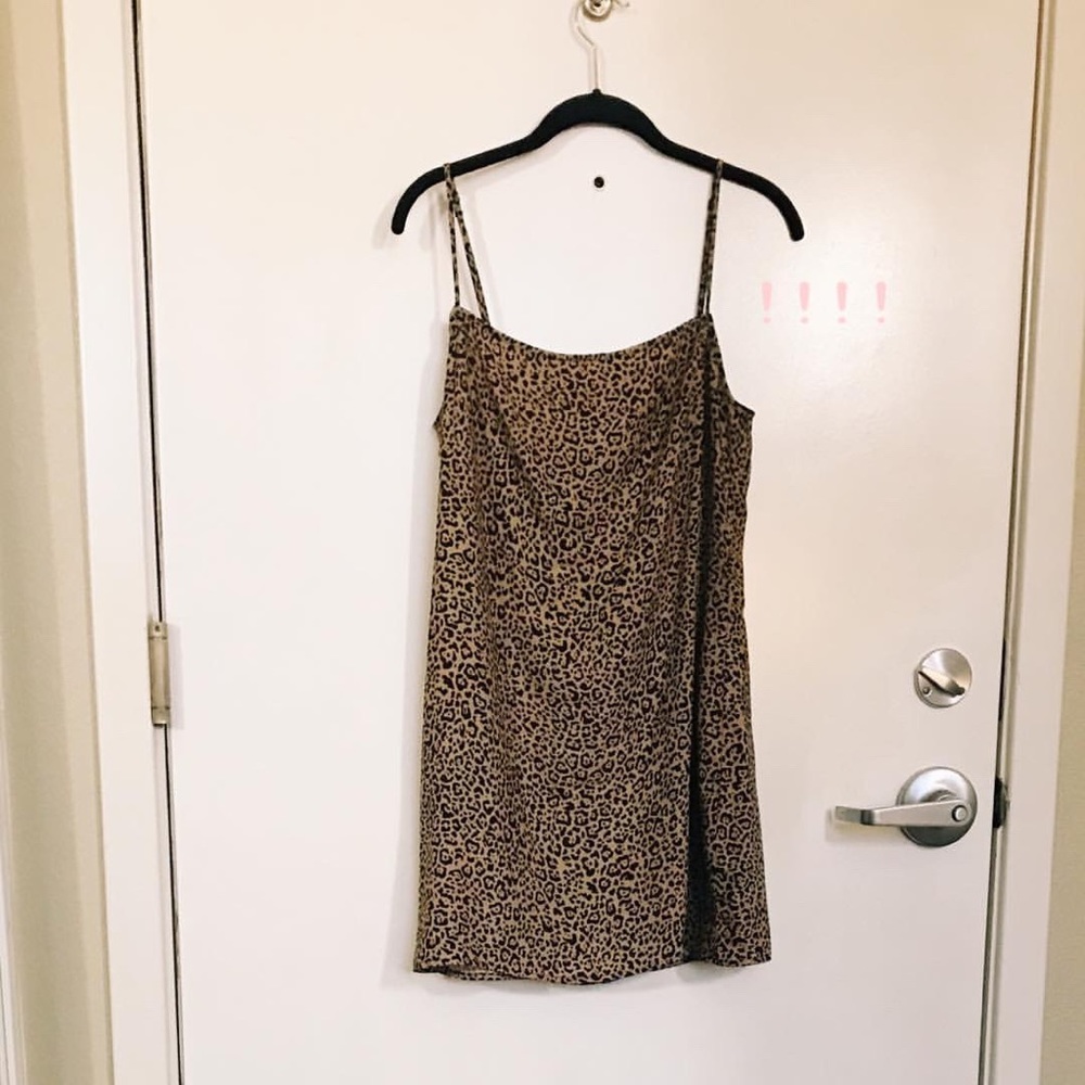 Reformation Cheetah Slip Dress Size 8